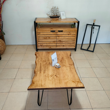 Table basse tranquillo bois metal1