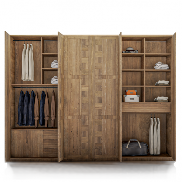 armoire avec dressing puzzle en bois massif
